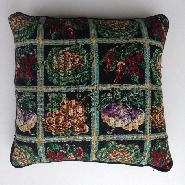 CUSHION, Tapestry - Vegetable Trellis Design